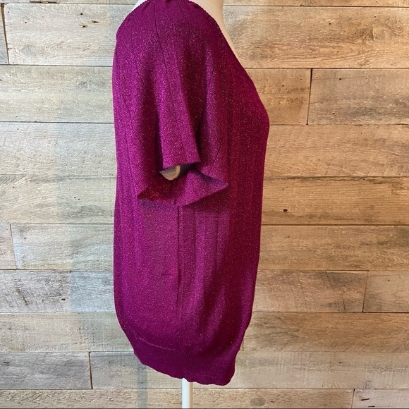 🛍️3/$30 Reitmans sparkly pleated  knit top in size medium - Picture 4 of 11